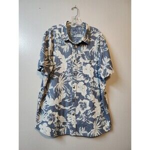 American Eagle Hawaiian Tropical Slim fit Navy and White Shirt Men's XXL